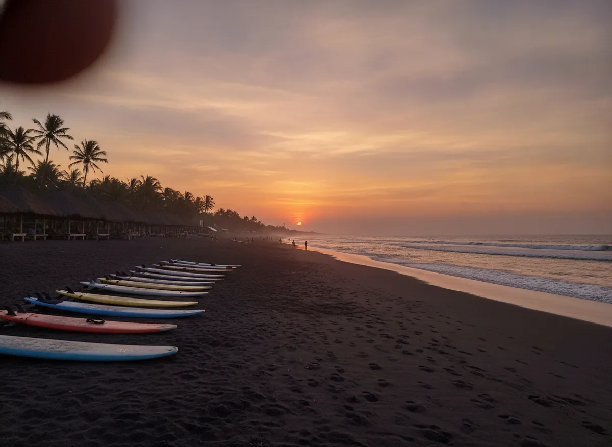 Berawa beach break in Canggu, Bali